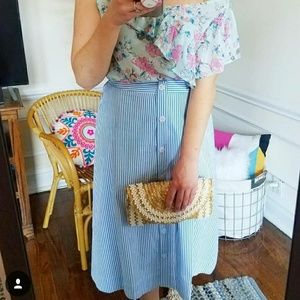 A New Day striped midi skirt